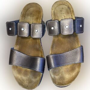 Naot Ashley Slide Sandal Metallic Bronze Rhinestones Size EU 38 US 7